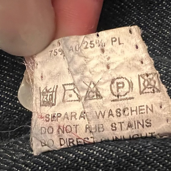 Men’s SZ M, Gold, Burgundy & Blue Lightweight Denim Jacket with Textured Fabric. - Picture 17 of 17